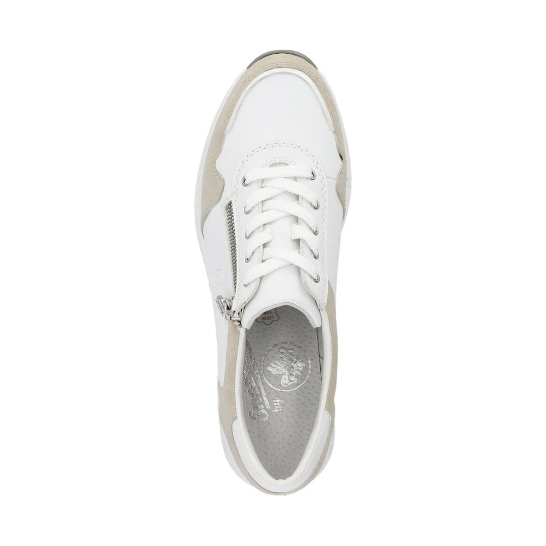 Rieker womens white leisure trainers | Vilbury London