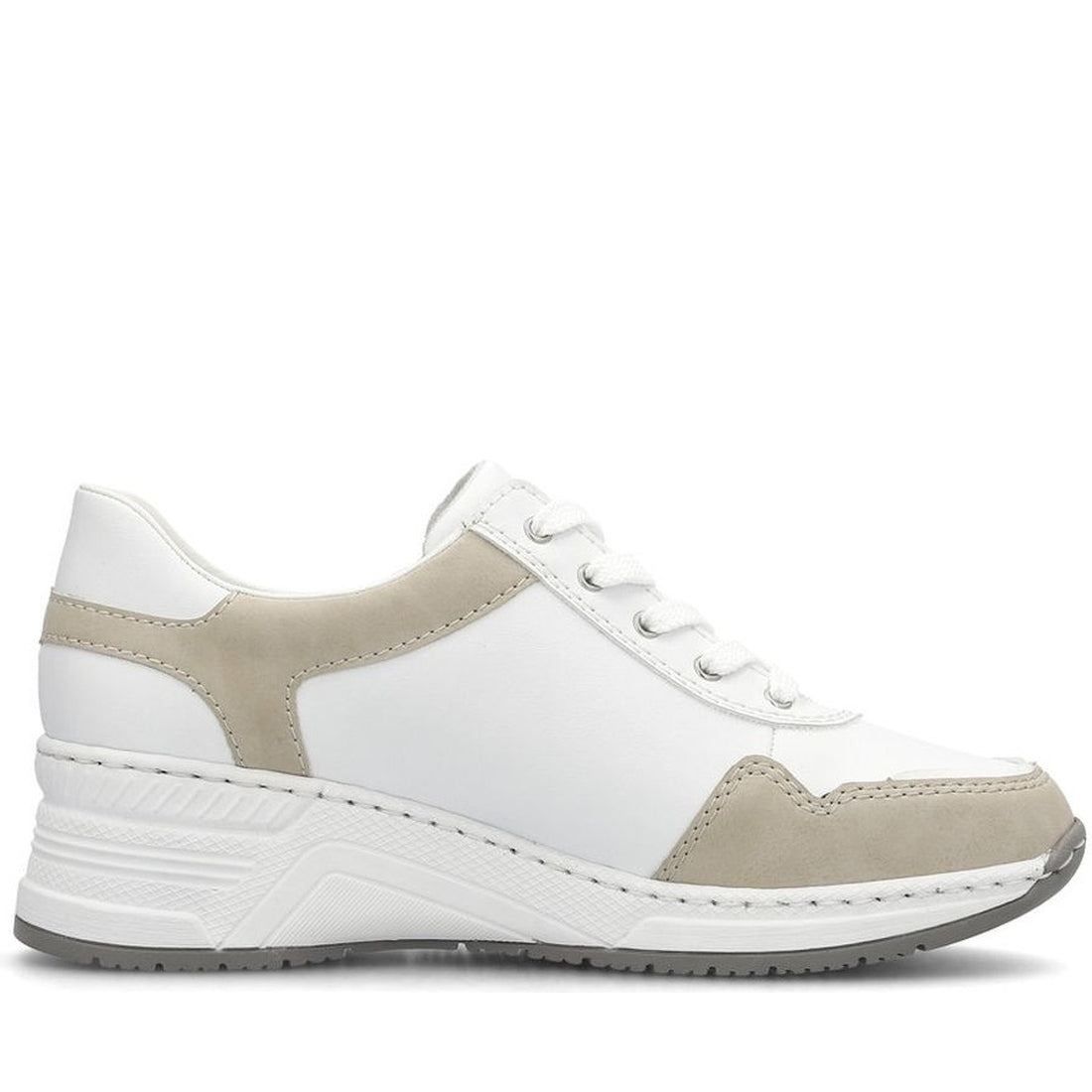 Rieker womens white leisure trainers | Vilbury London