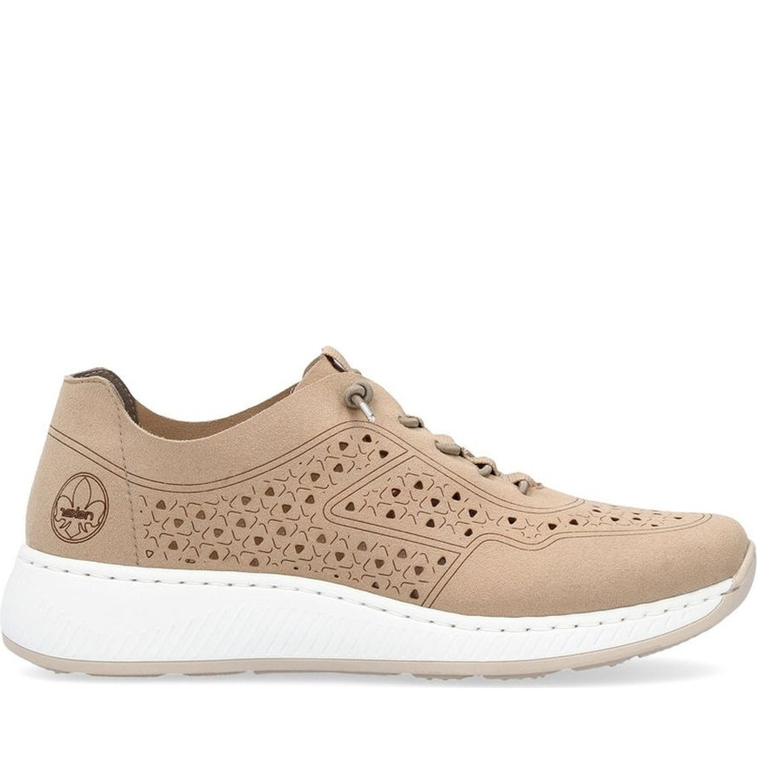 Rieker womens beige leisure trainers | Vilbury London