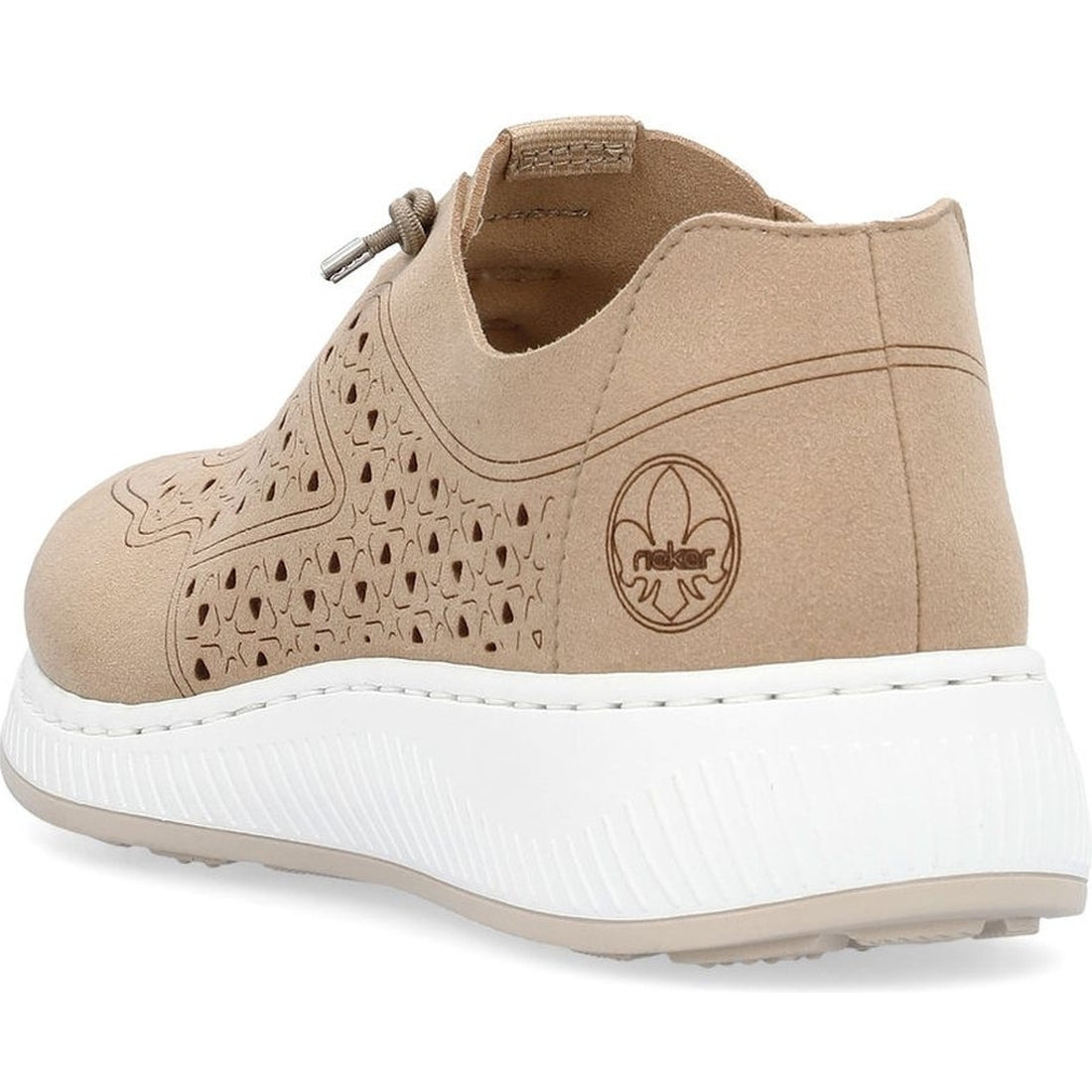 Rieker womens beige leisure trainers | Vilbury London