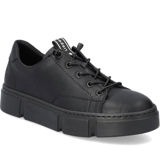 Rieker womens black leisure trainers | Vilbury London