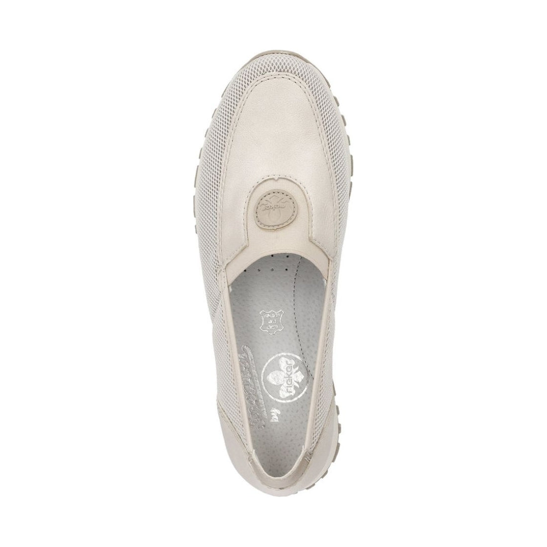 Rieker womens beige leisure trainers | Vilbury London