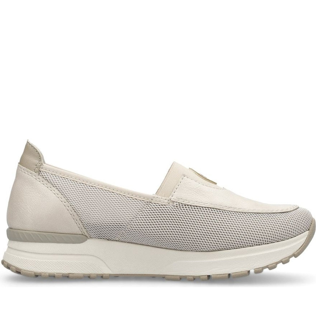 Rieker womens beige leisure trainers | Vilbury London