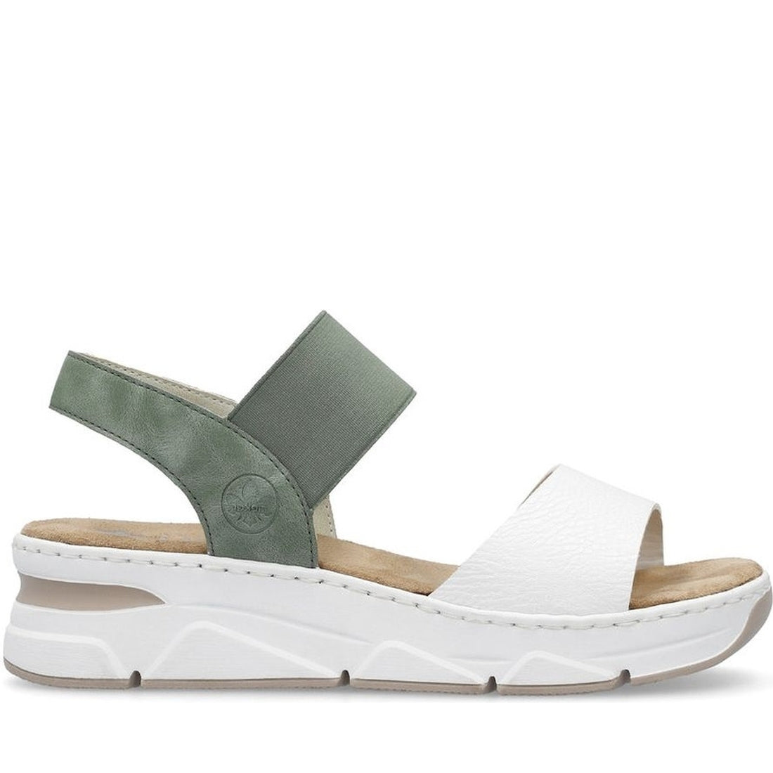 Rieker womens white casual open sandals | Vilbury London