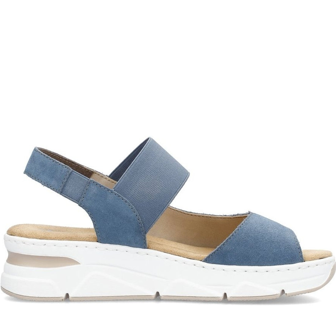 Rieker womens blue casual open sandals | Vilbury London