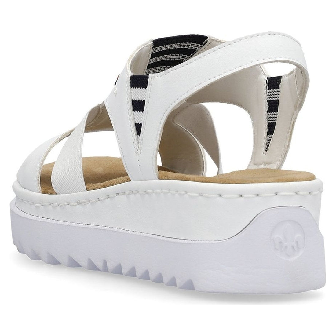 Rieker womens white casual open sandals | Vilbury London