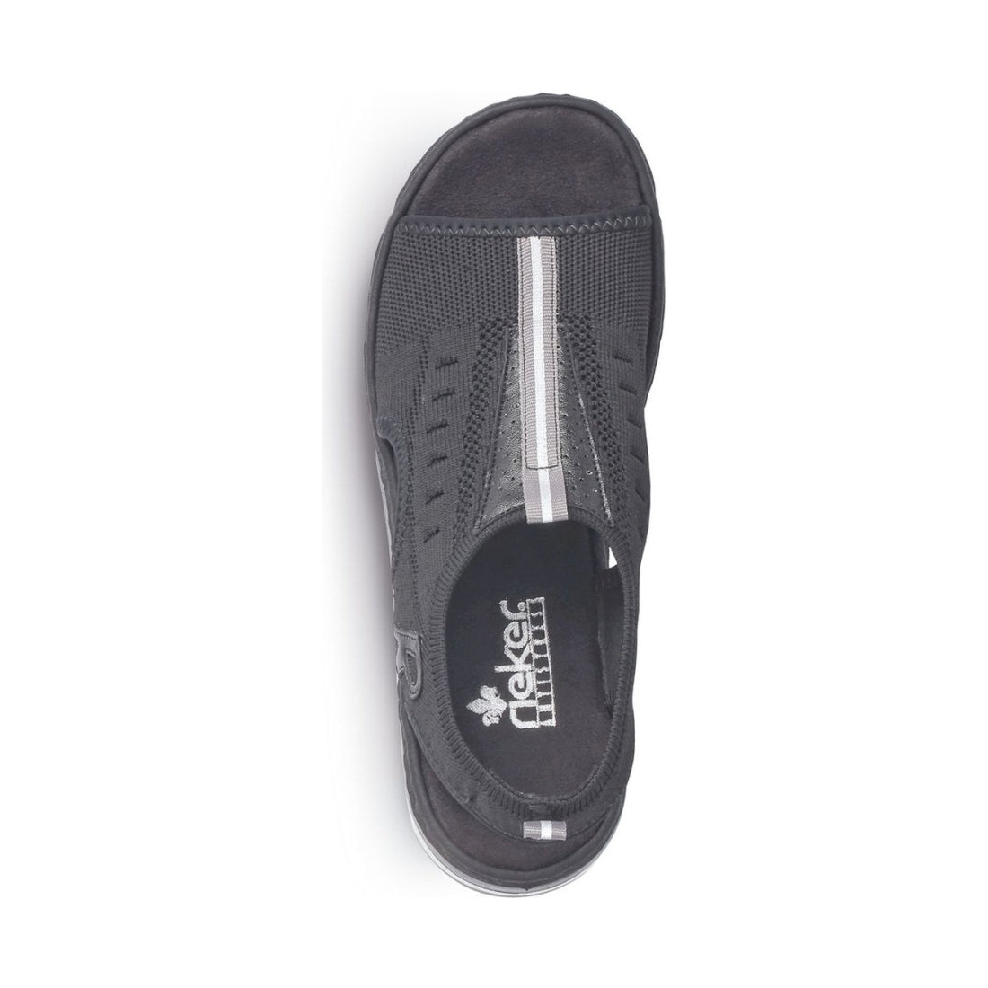 Rieker womens black casual open sandals | Vilbury London