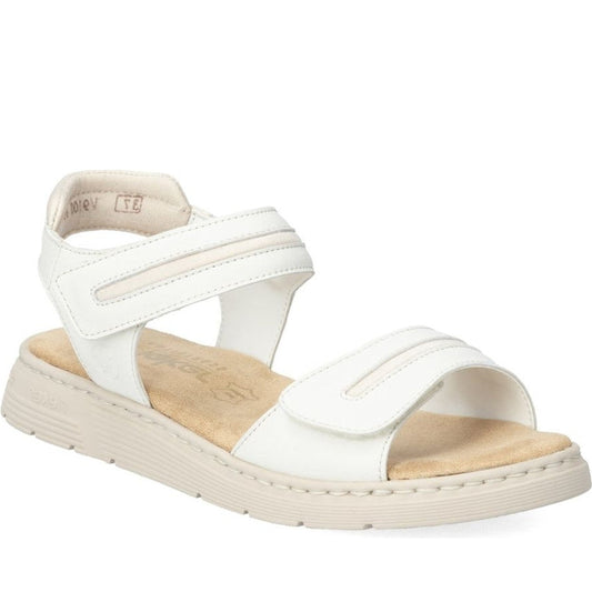 Rieker womens white casual open sandals | Vilbury London