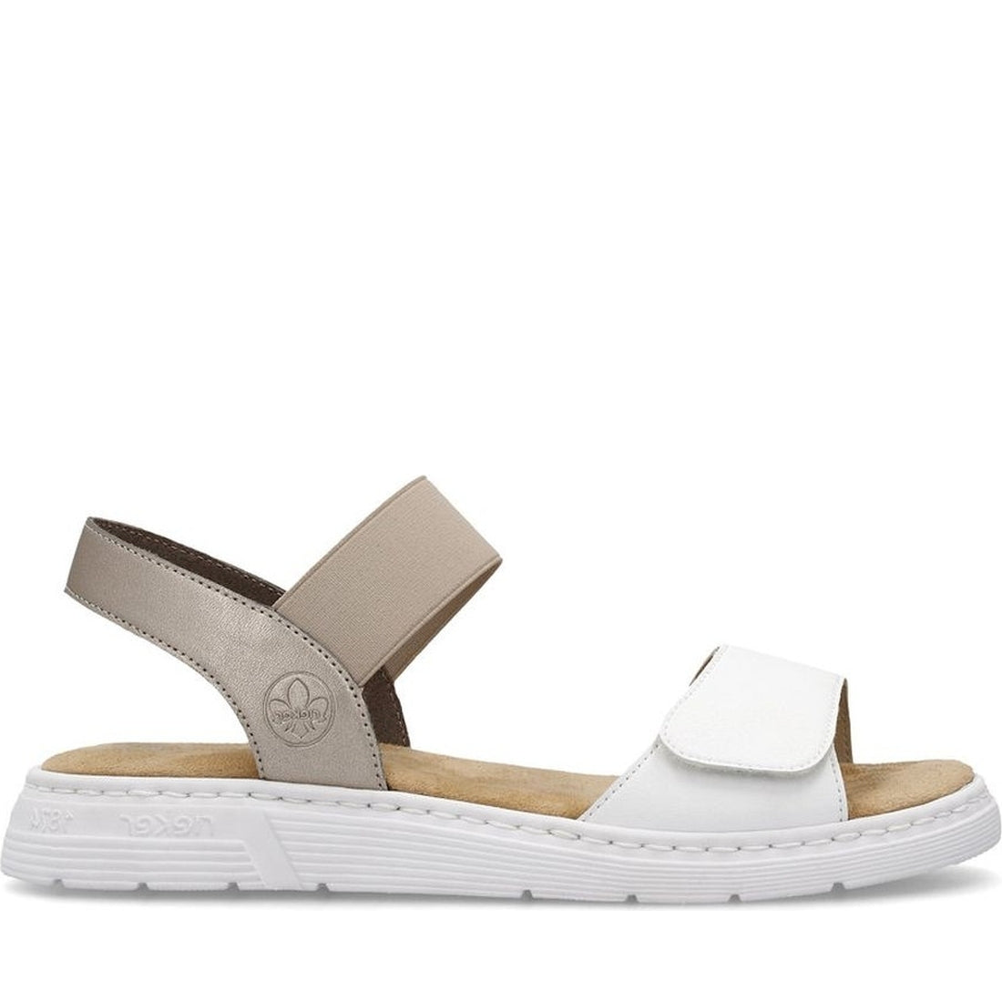 Rieker womens white casual open sandals | Vilbury London