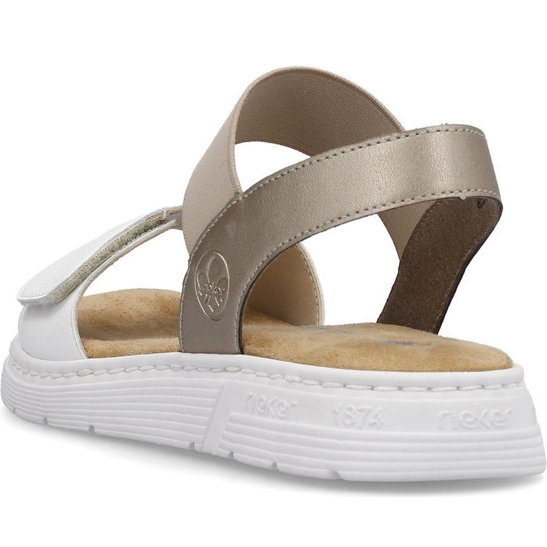 Rieker womens white casual open sandals | Vilbury London