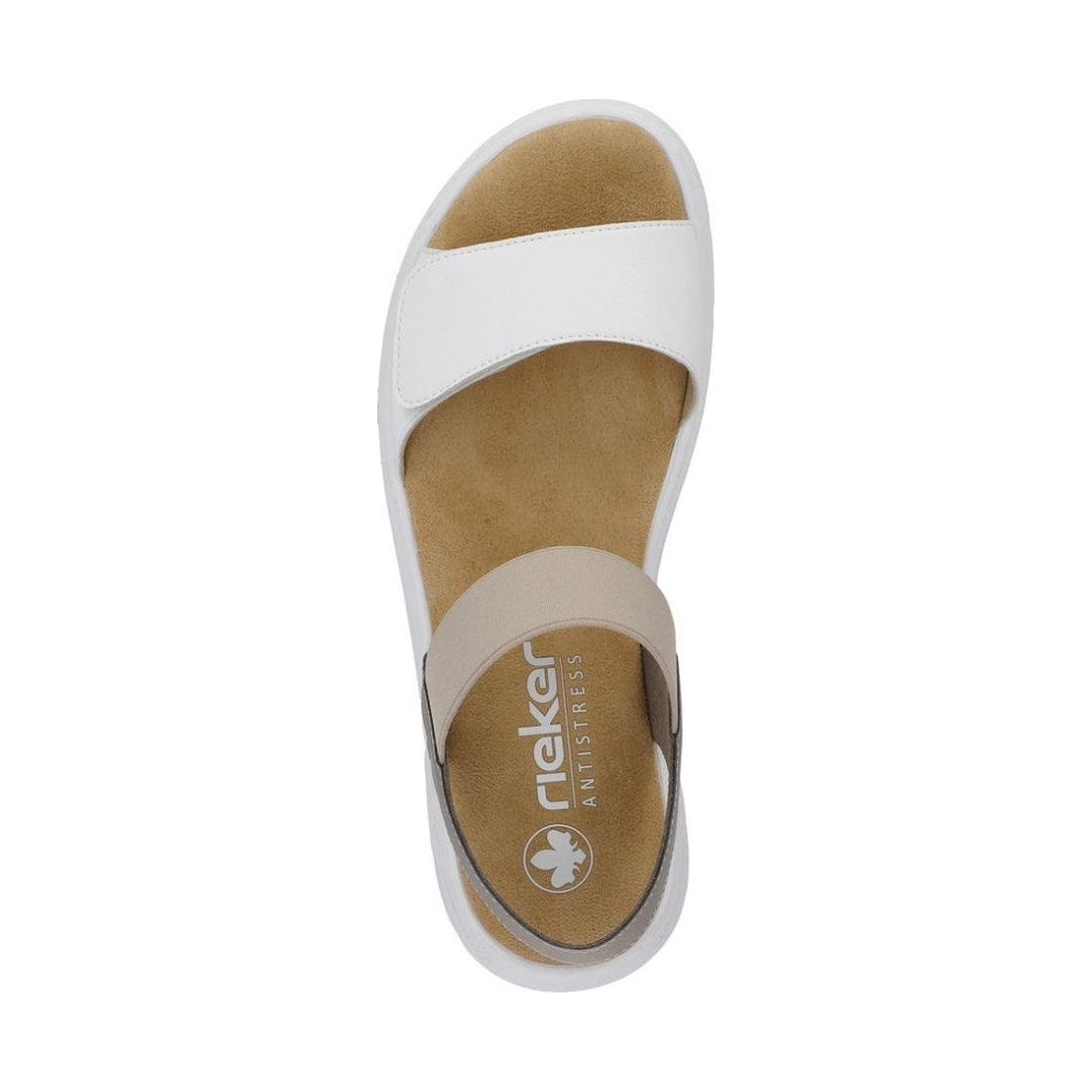 Rieker womens white casual open sandals | Vilbury London