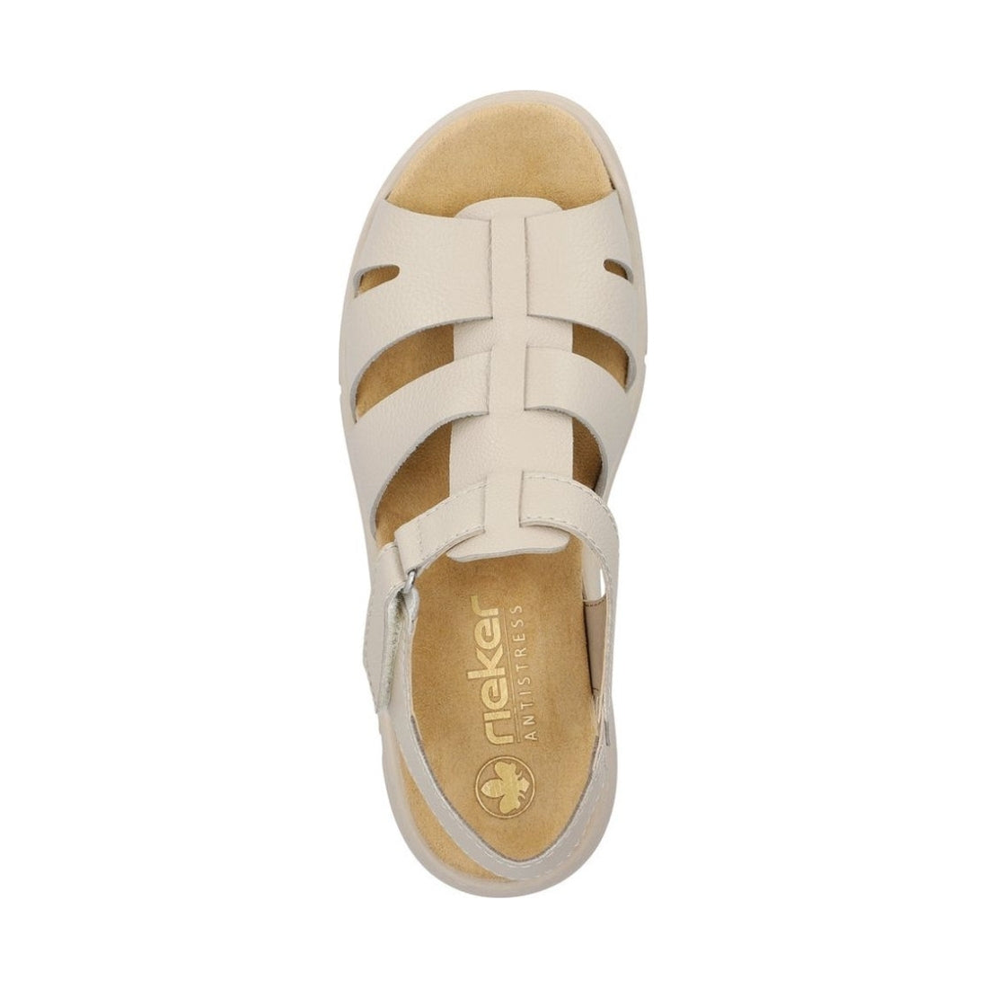 Rieker womens beige casual open sandals | Vilbury London