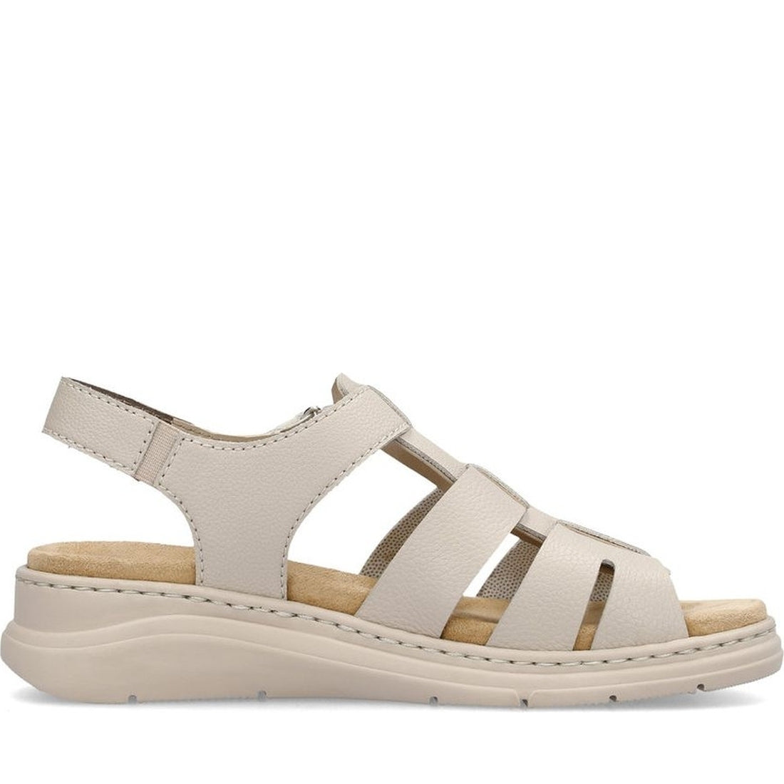 Rieker womens beige casual open sandals | Vilbury London