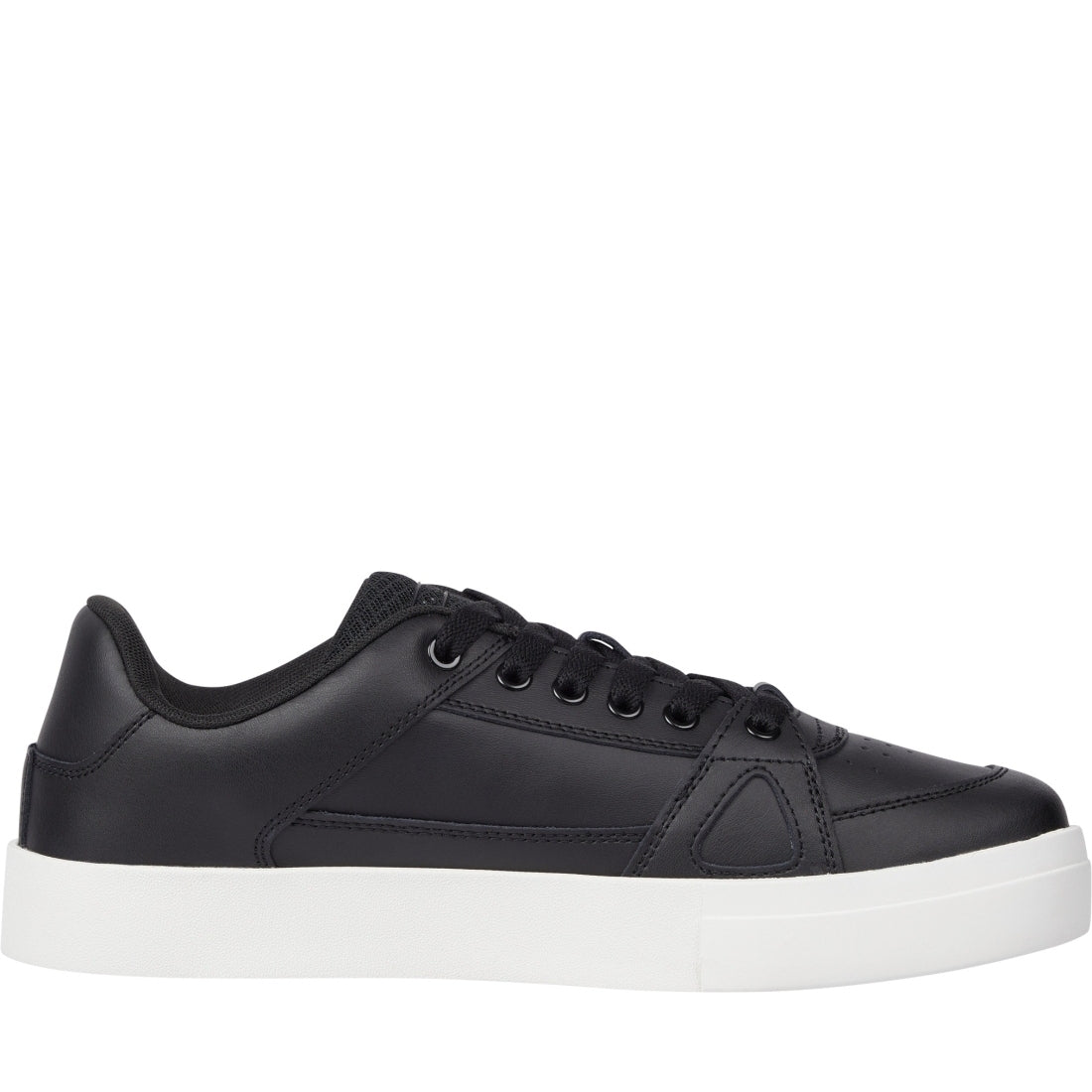 Tommy Jeans mens black vulcanized foxing flag leisure trainers | Vilbury London