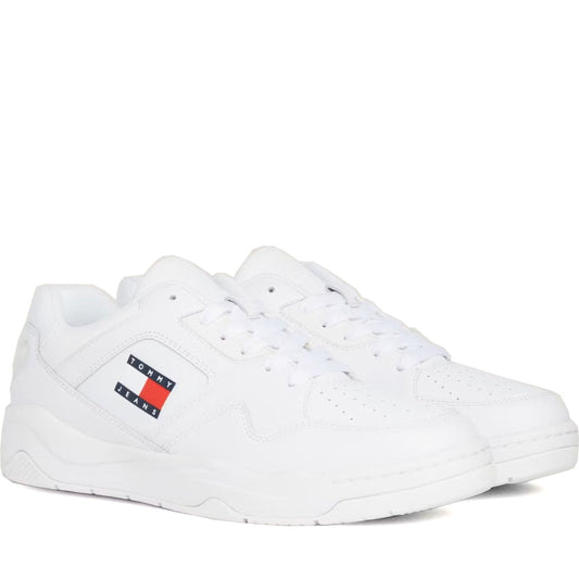 Tommy Jeans mens white outsole color leisure trainers | Vilbury London