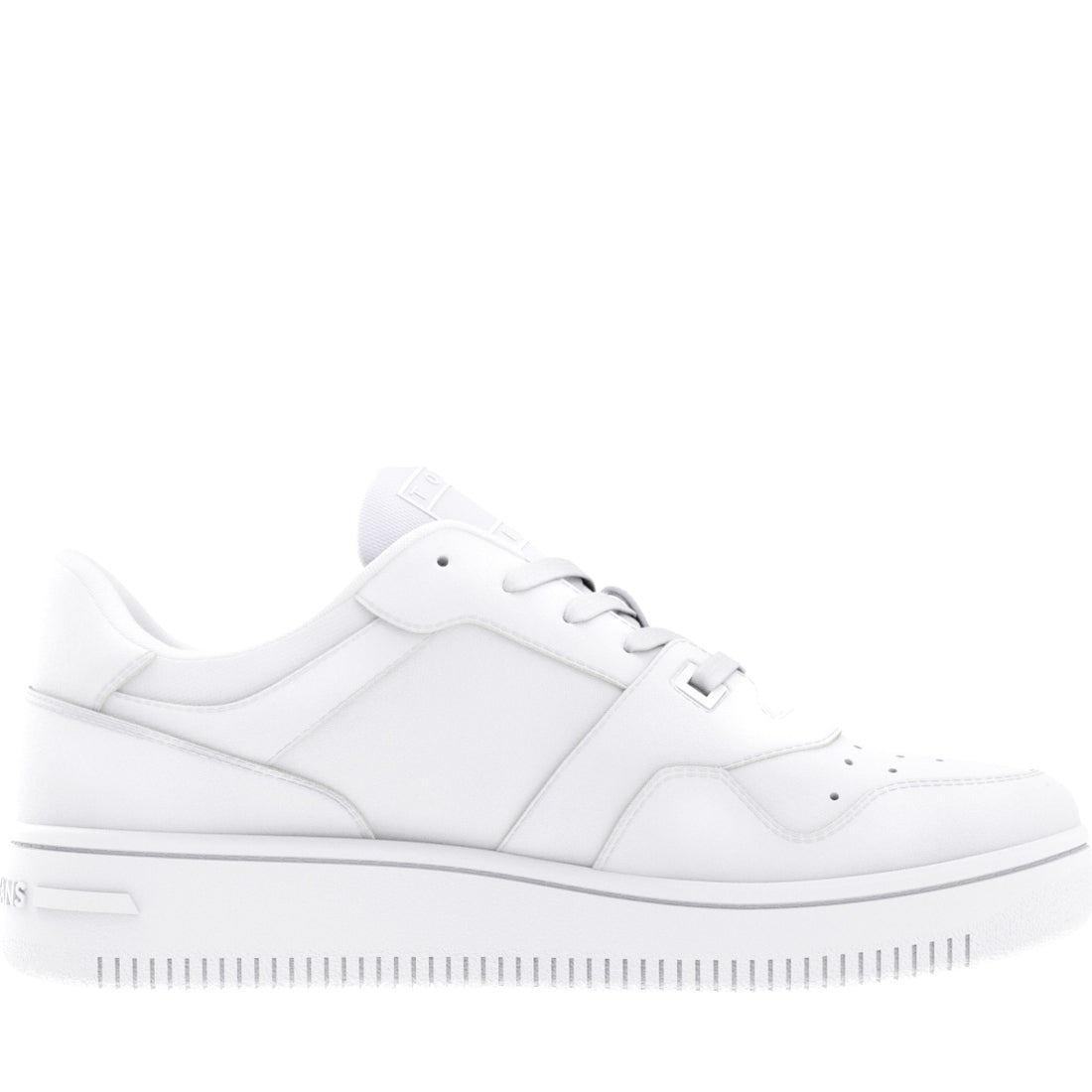 Tommy Jeans mens white retro basket trainers | Vilbury London