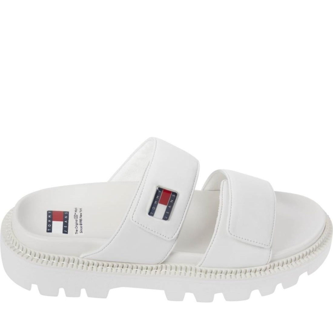 Tommy Jeans womens ecru puffed sandal | Vilbury London