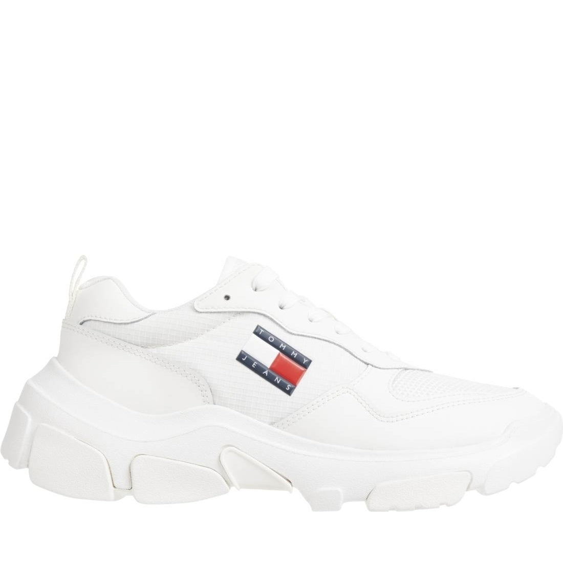 Tommy Jeans womens ecru lightweight hybrid leisure trainers | Vilbury London