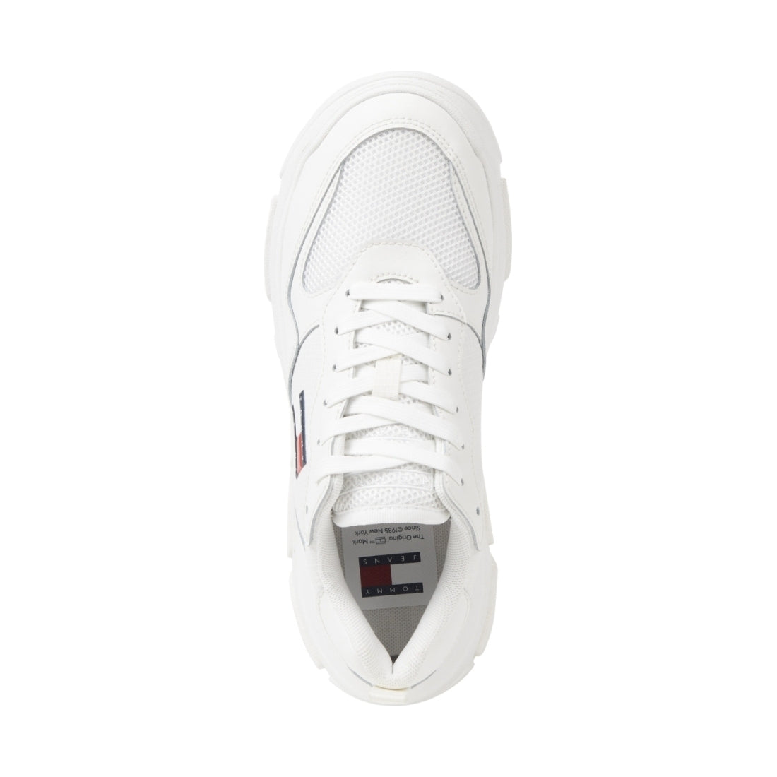 Tommy Jeans womens ecru lightweight hybrid leisure trainers | Vilbury London