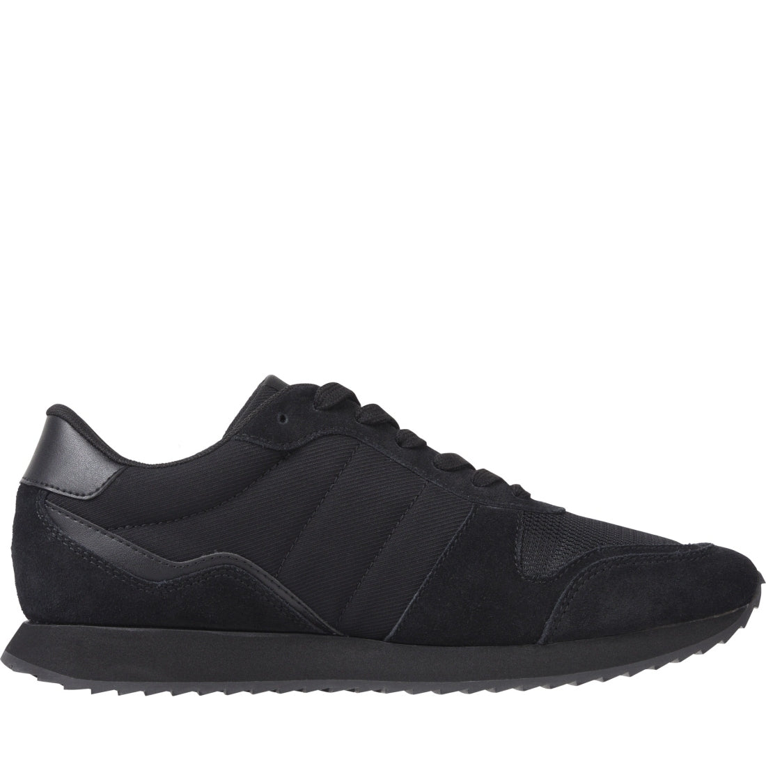 Tommy Hilfiger mens black runner mix leisure | Vilbury London