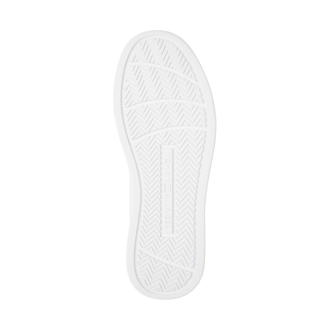 Tommy Hilfiger mens white lo cup detail leisure trainers | Vilbury London