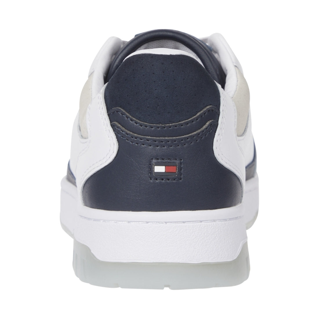 Tommy Hilfiger mens white basket best locker trainers | Vilbury London