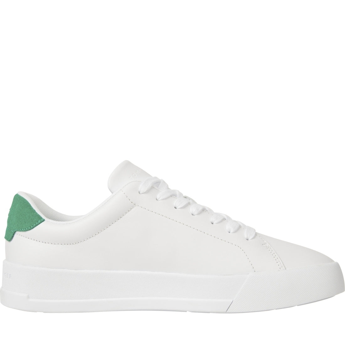 Tommy Hilfiger mens white, olympic green court leisure trainers | Vilbury London