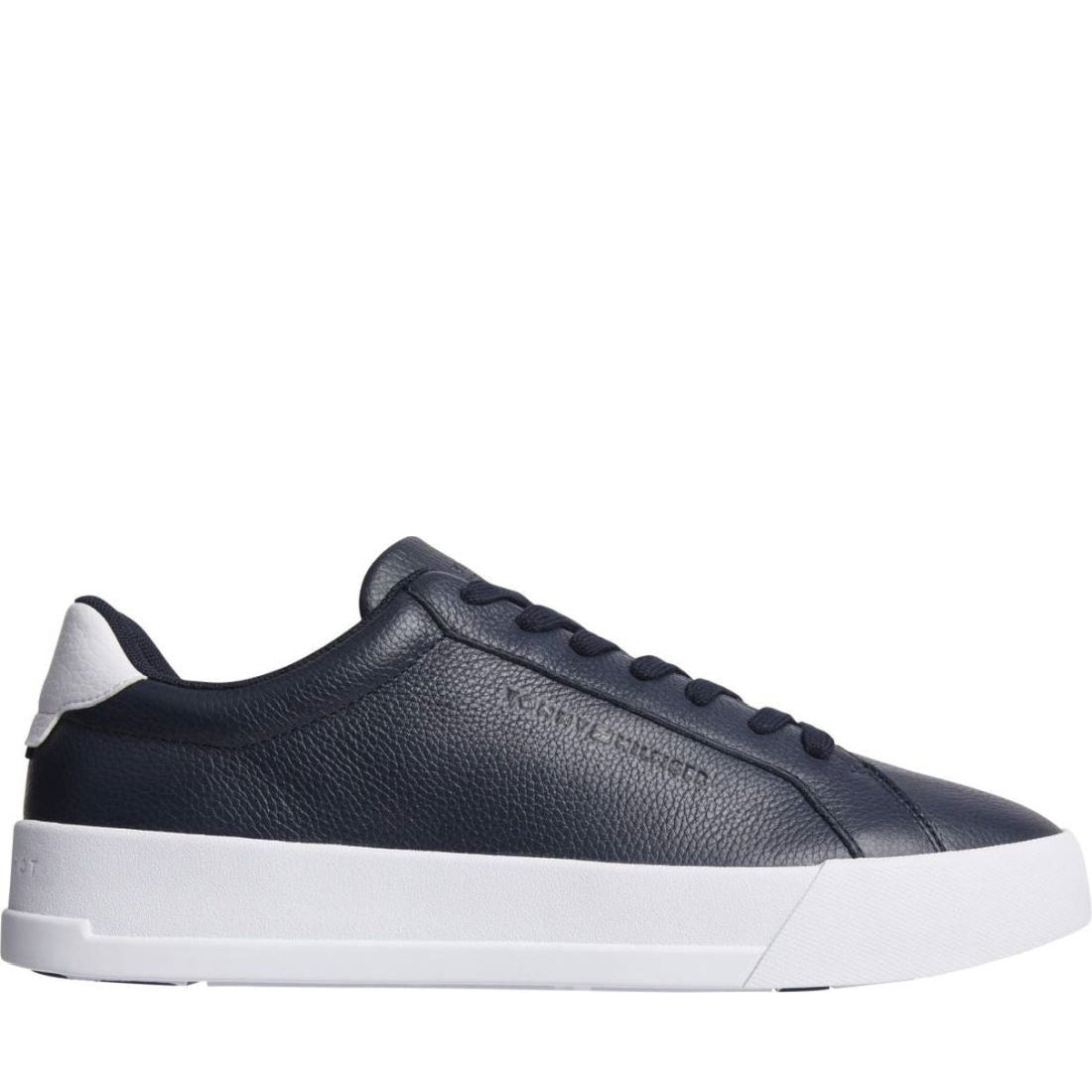 Tommy Hilfiger mens desert sky court better tumbled leisure trainers | Vilbury London