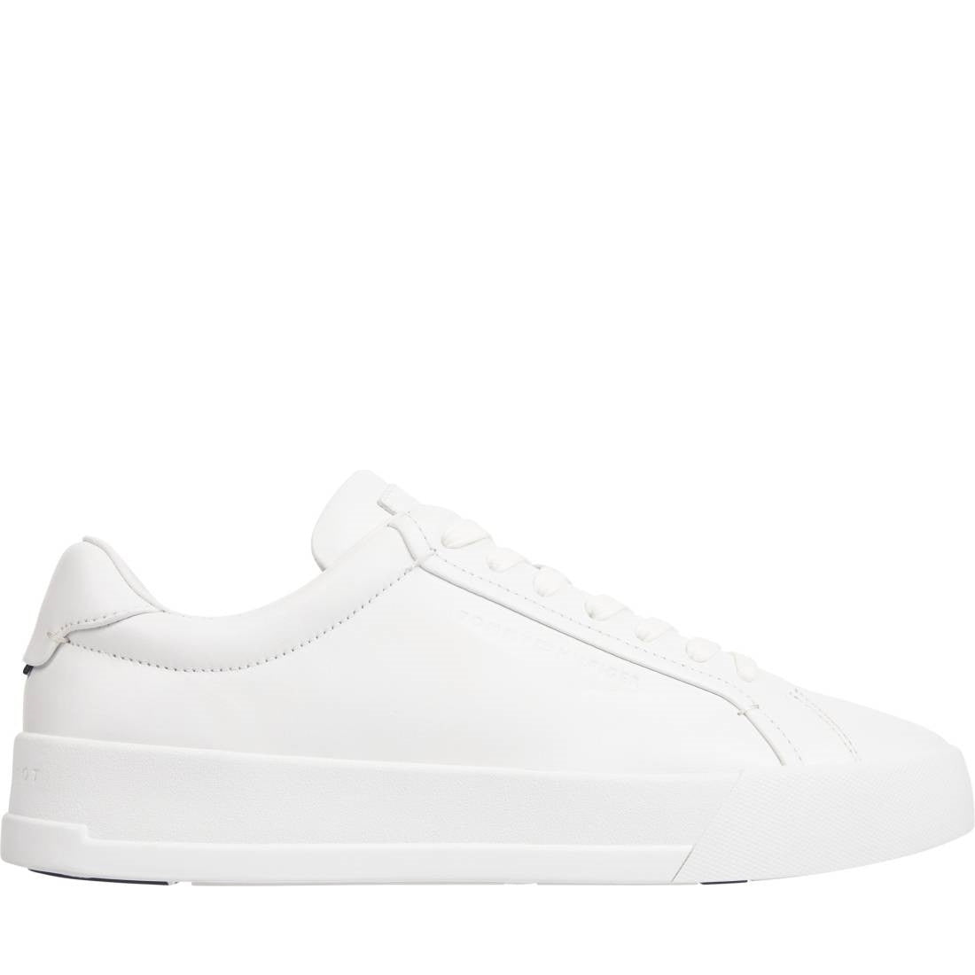 Tommy Hilfiger mens ecru court premium best leisure trainers | Vilbury London