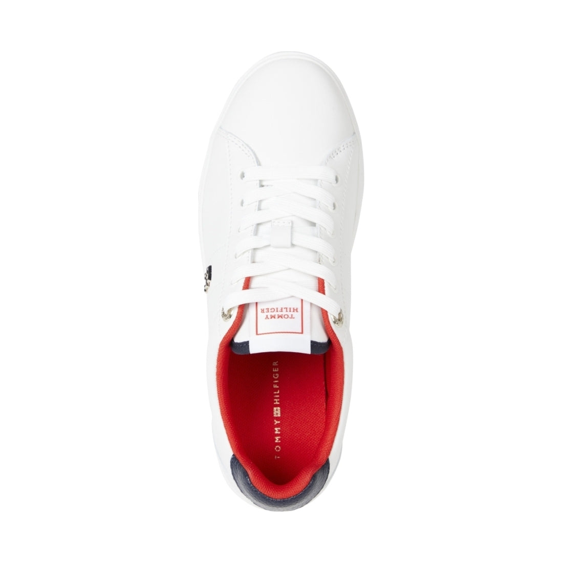 Tommy Hilfiger womens ecru essential elevated sneaker | Vilbury London