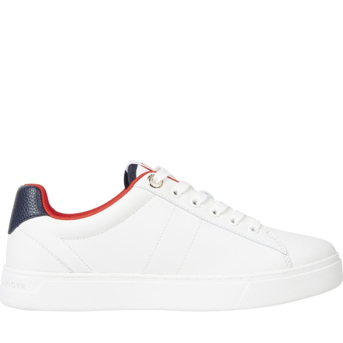 Tommy Hilfiger womens ecru essential elevated sneaker | Vilbury London