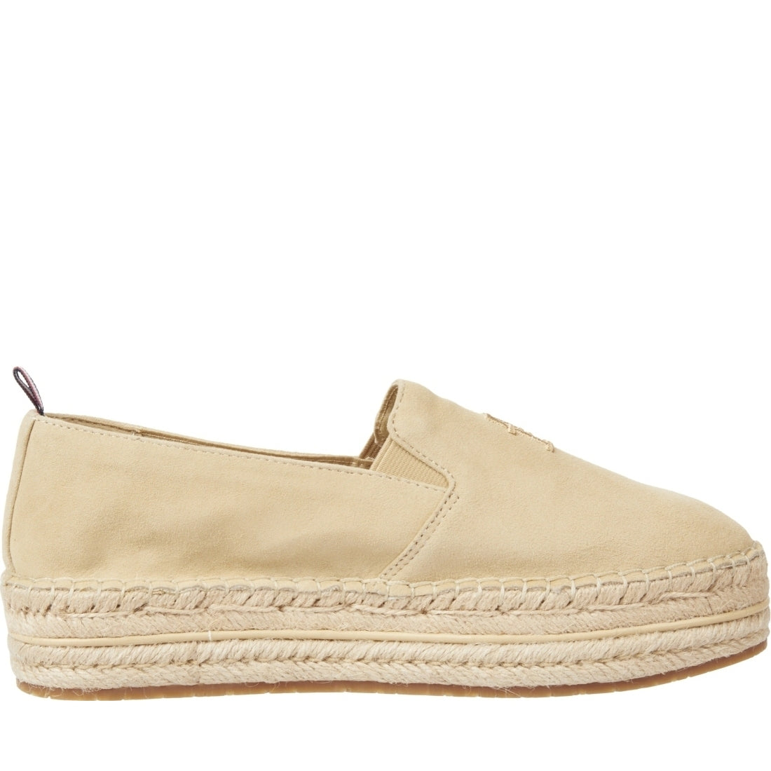 Tommy Hilfiger womens harvest wheat embroidered flatform leisure | Vilbury London