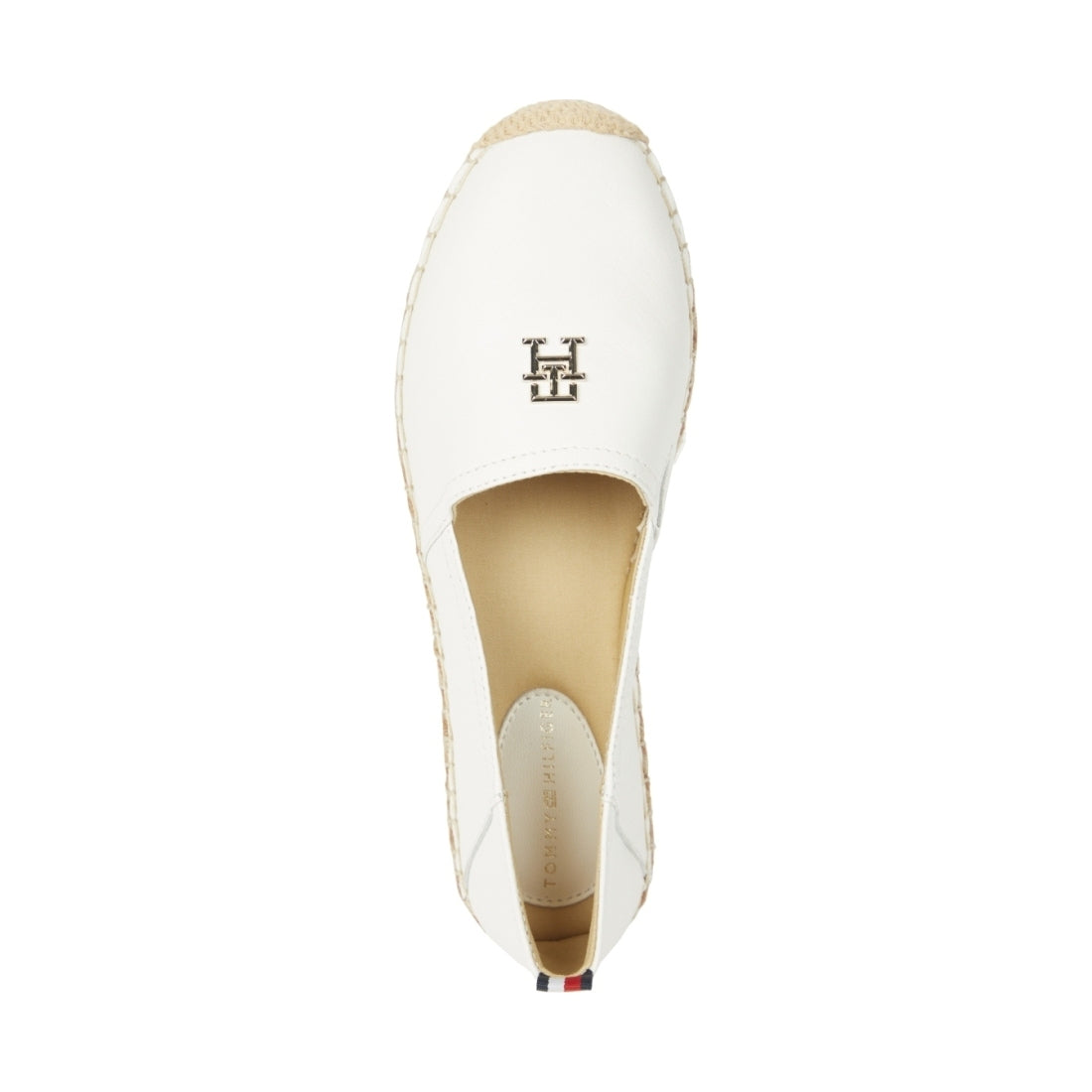 Tommy Hilfiger womens ecru flat espadrille | Vilbury London