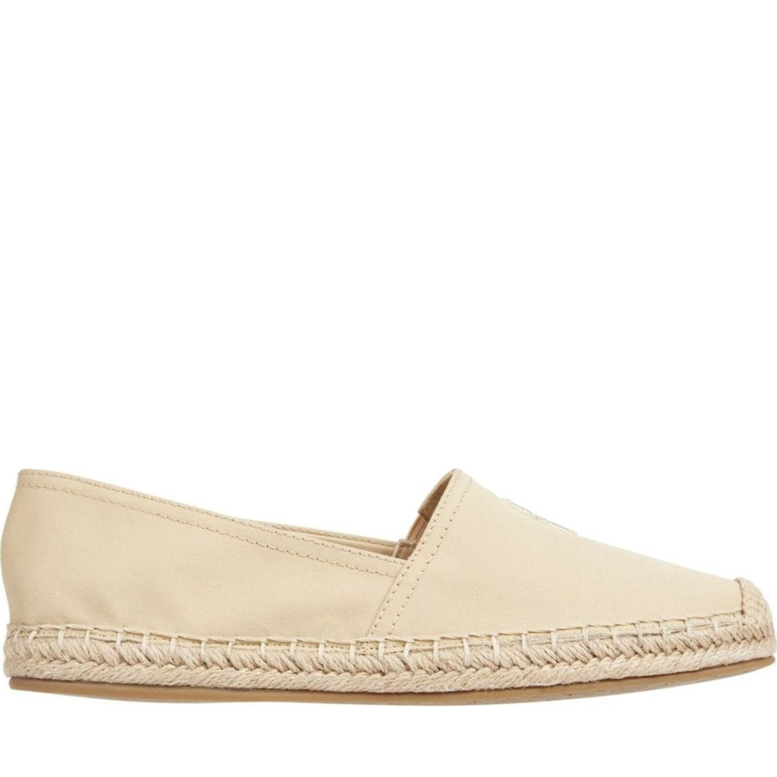 Tommy Hilfiger womens harvest wheat embroidered flat espadrille | Vilbury London