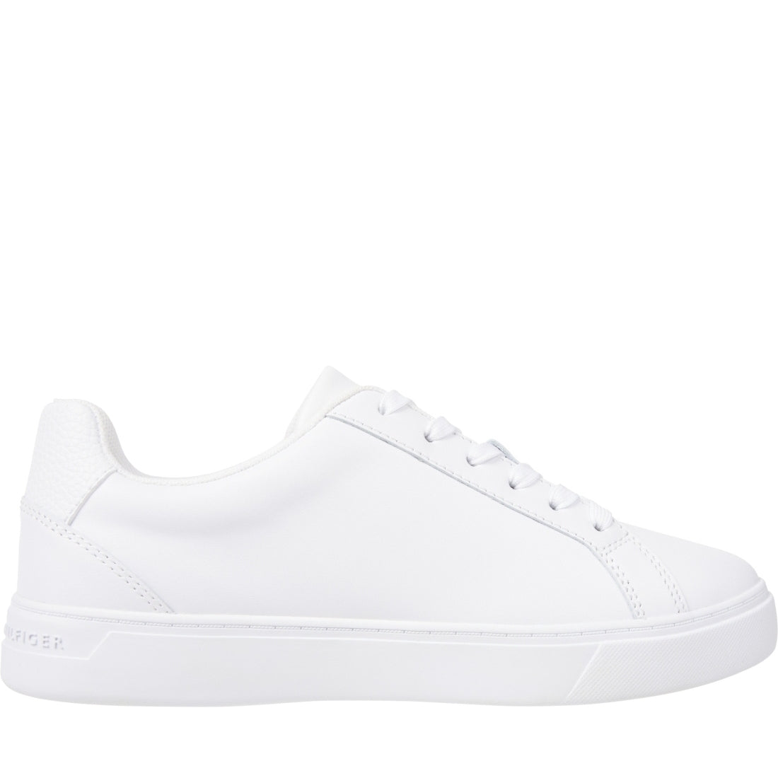 Tommy Hilfiger womens white essential sneaker stripes | Vilbury London