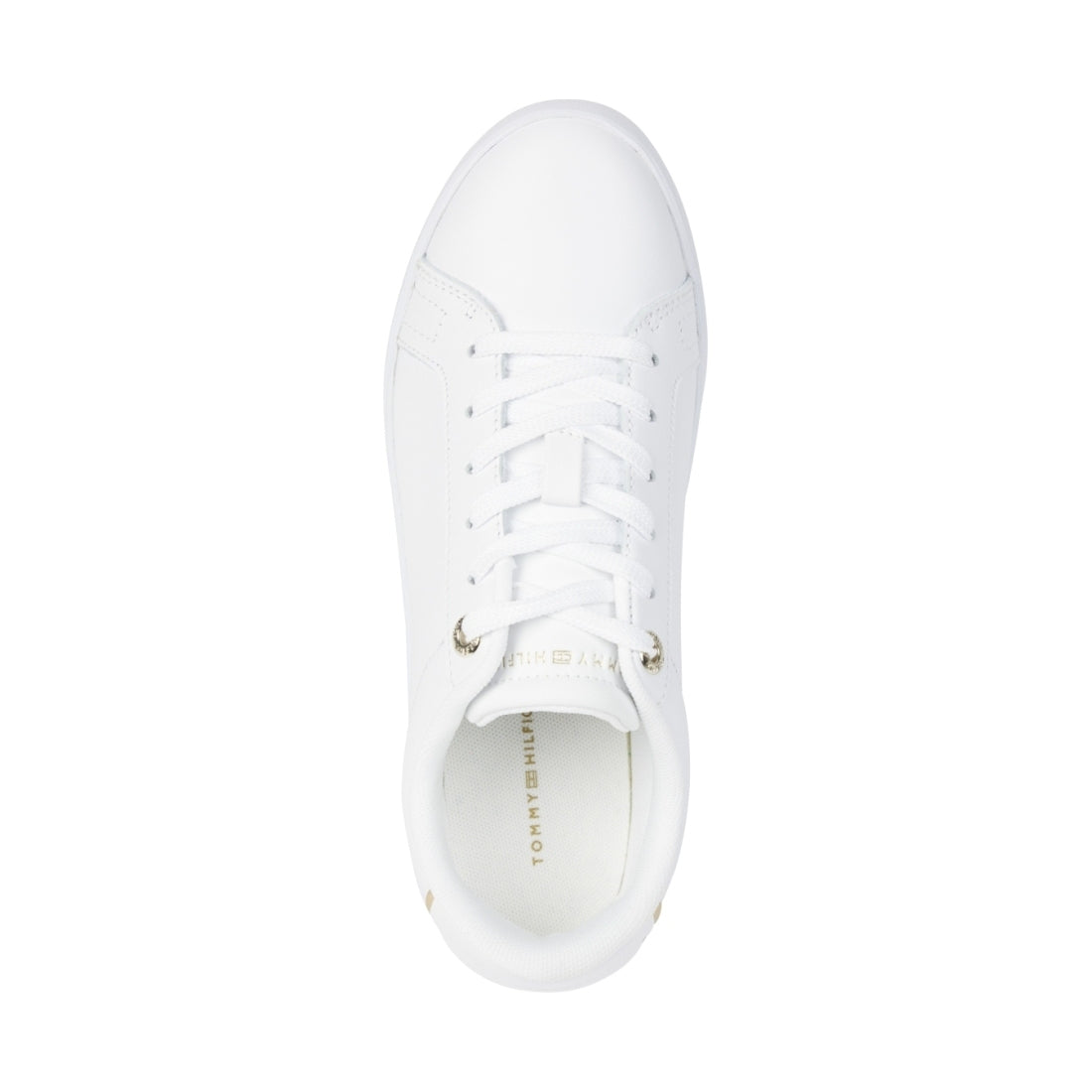 Tommy Hilfiger womens white chic court sneaker | Vilbury London