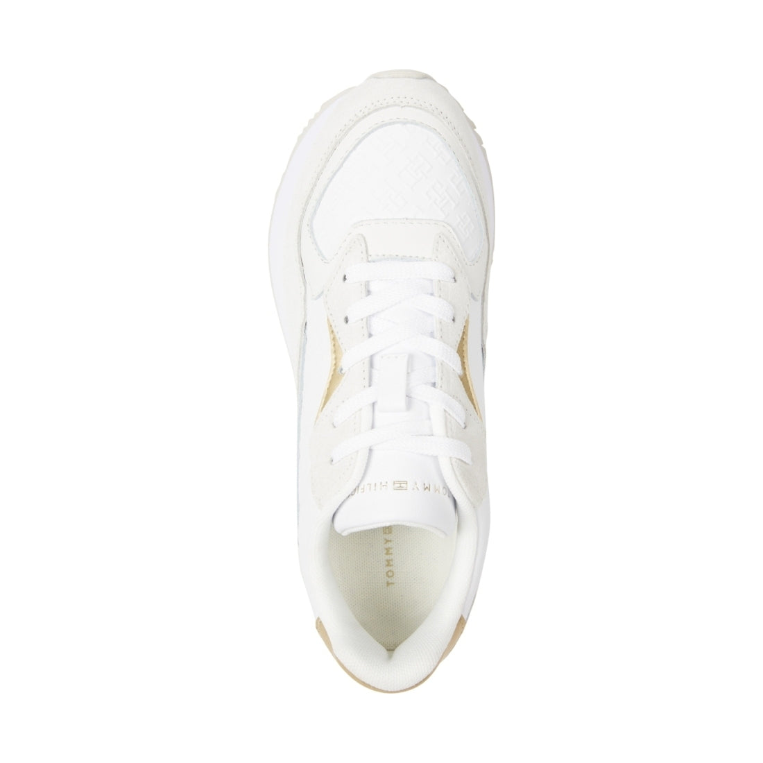 Tommy Hilfiger womens white luxgram leisure trainers | Vilbury London