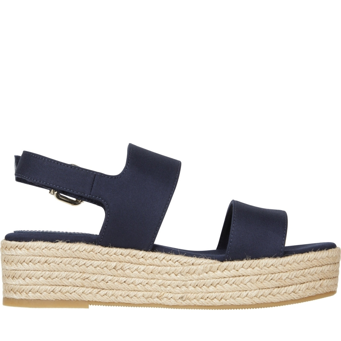 Tommy Hilfiger womens space blue mid wedge sandal | Vilbury London