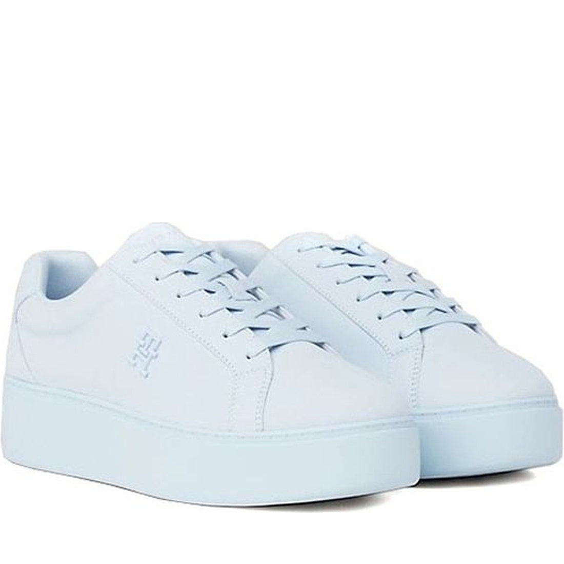 Tommy Hilfiger womens breezy blue platform court sneaker | Vilbury London