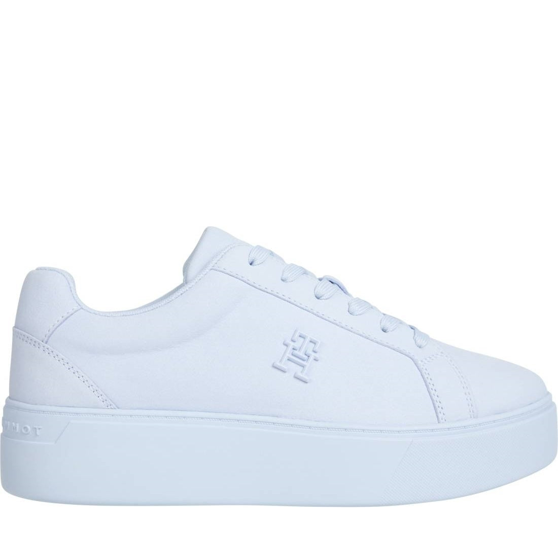 Tommy Hilfiger womens breezy blue platform court sneaker | Vilbury London