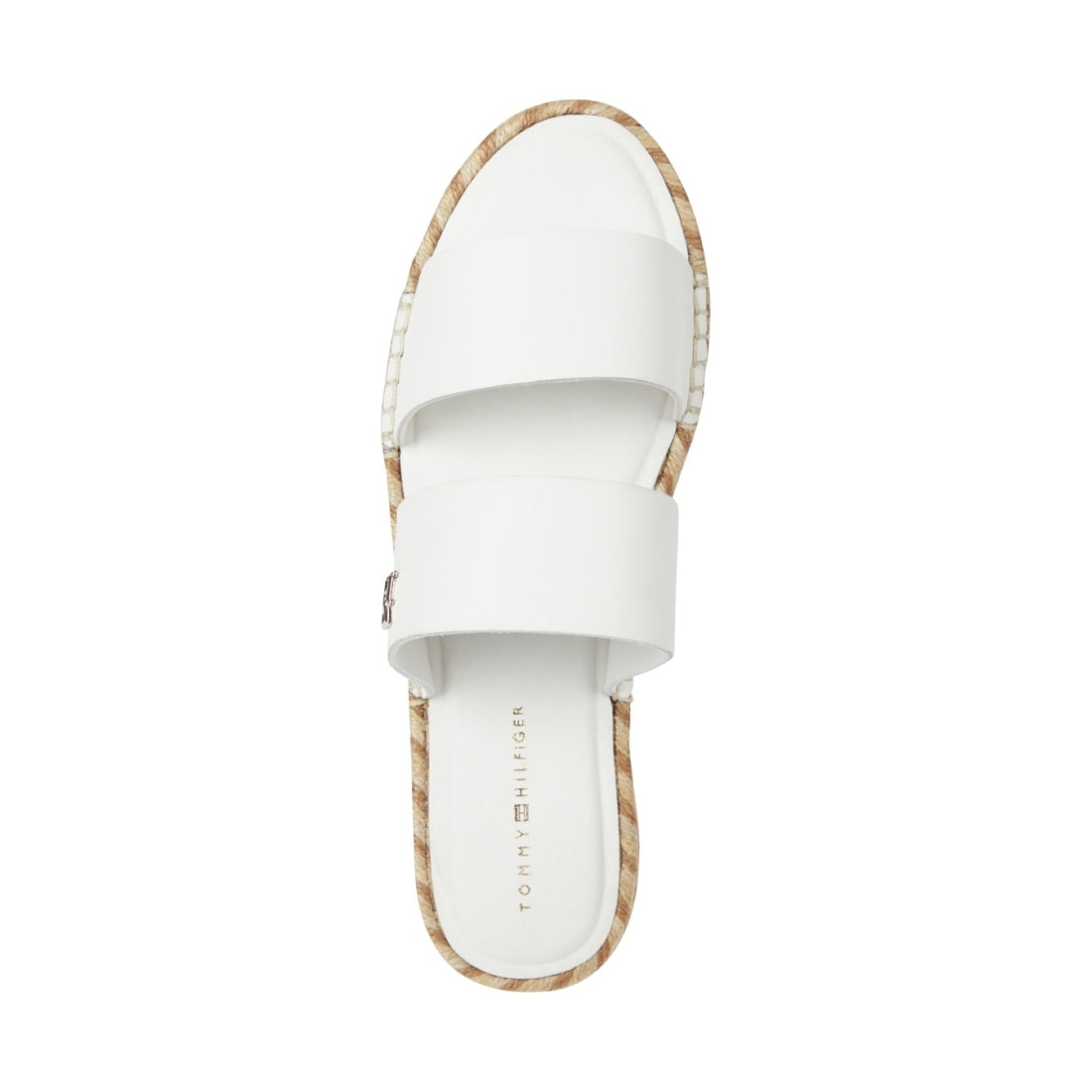 Tommy Hilfiger womens ecru flat sandal | Vilbury London