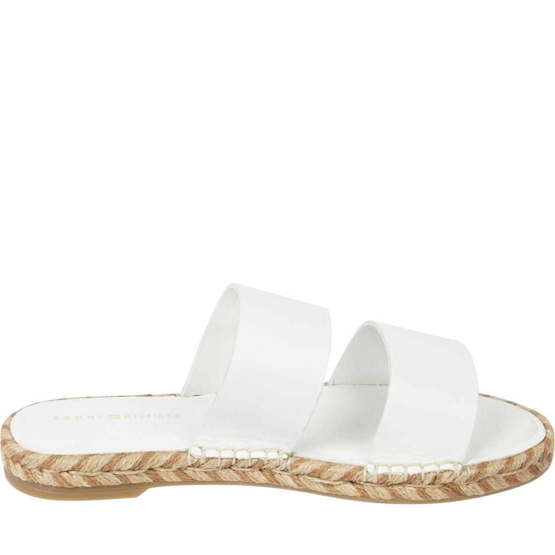 Tommy Hilfiger womens ecru flat sandal | Vilbury London