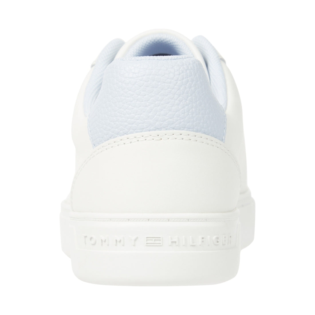 Tommy Hilfiger womens ecru, breezy blue flag court sneaker | Vilbury London