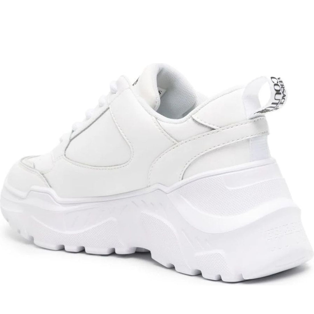 Versace Jeans Couture womens white fondo speedtrack sneakers | Vilbury London