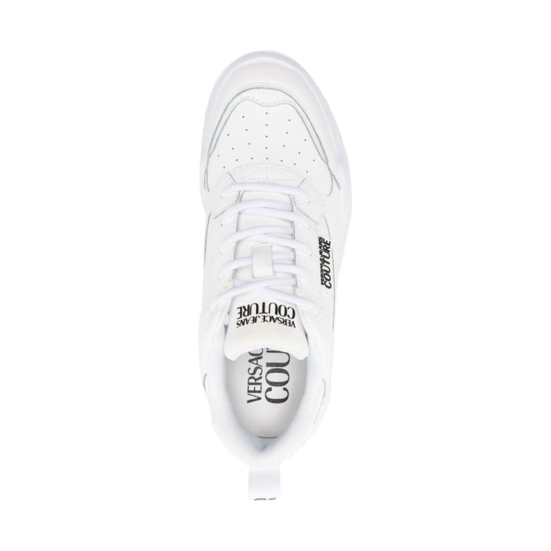 Versace Jeans Couture womens white fondo speedtrack sneakers | Vilbury London