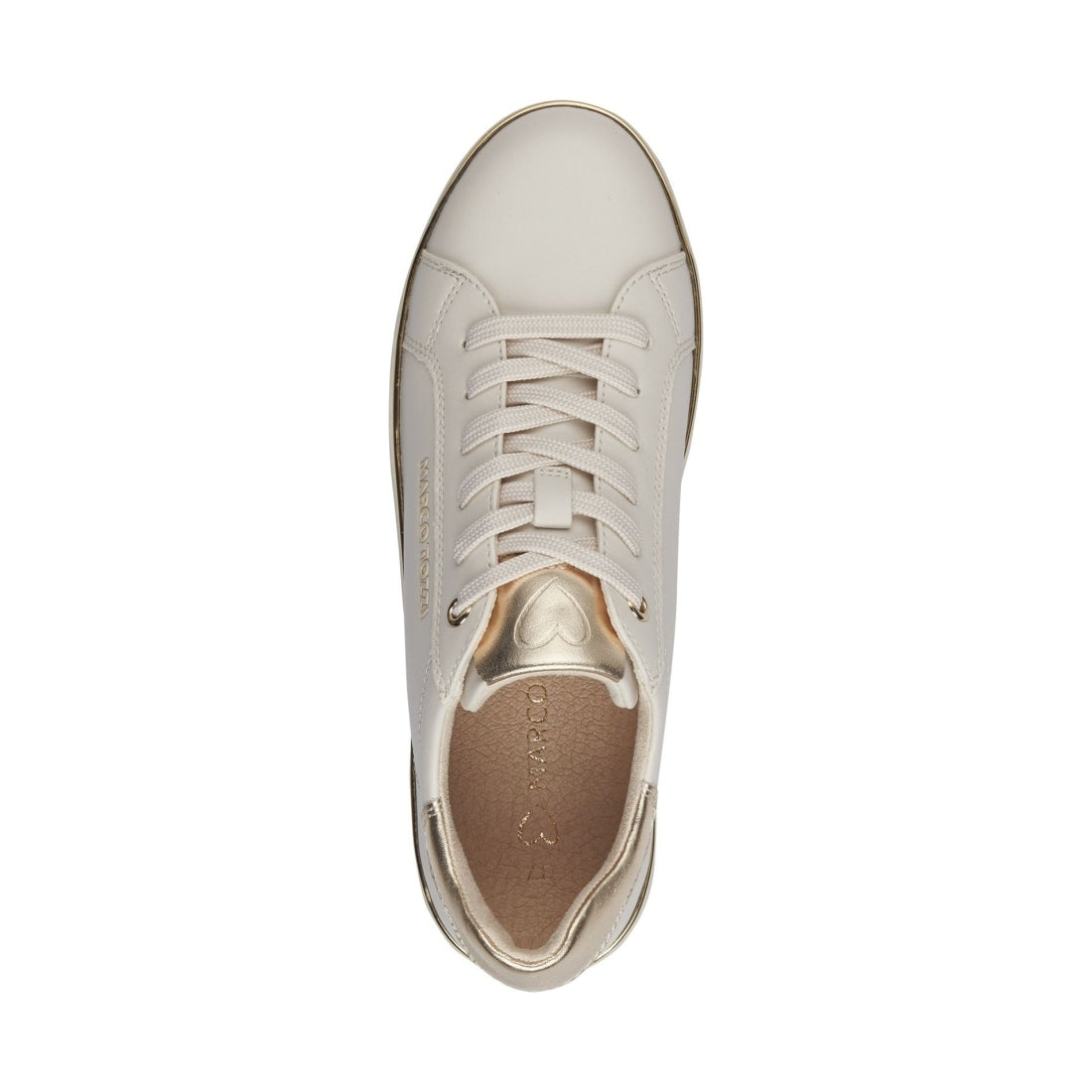 Marco Tozzi womens cream comb ago trainers | Vilbury London