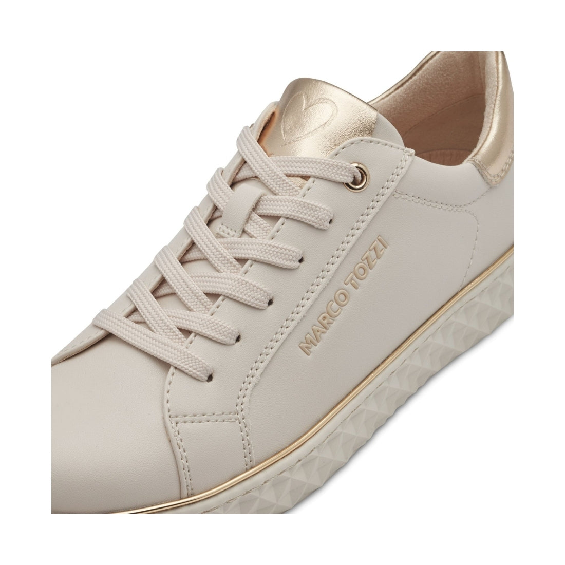 Marco Tozzi womens cream comb ago trainers | Vilbury London