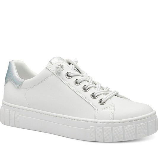 Marco Tozzi womens white comb ago trainers | Vilbury London