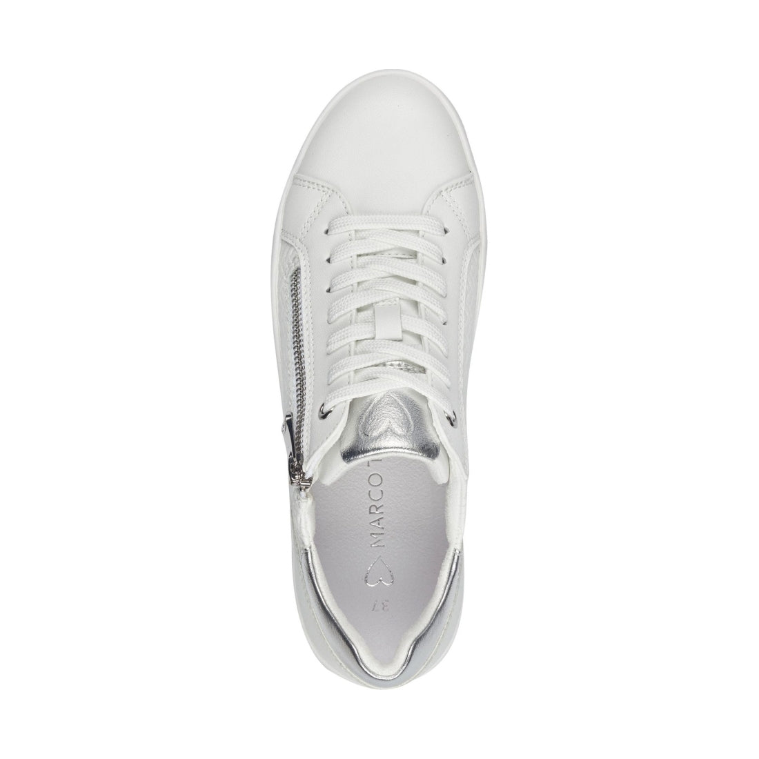 Marco Tozzi womens white comb ago trainers | Vilbury London