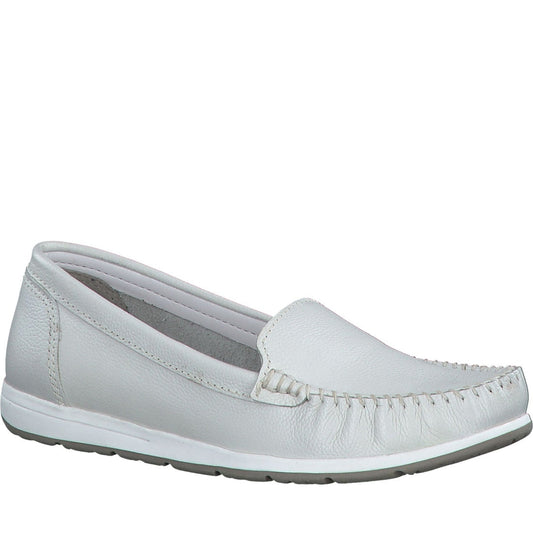 Marco Tozzi womens white gabri trainers | Vilbury London